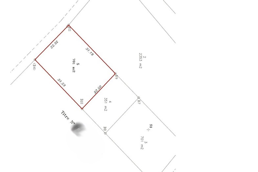 TERRAIN 701 m2 TITRE INDIVIDUEL HAMMAMET VILLE