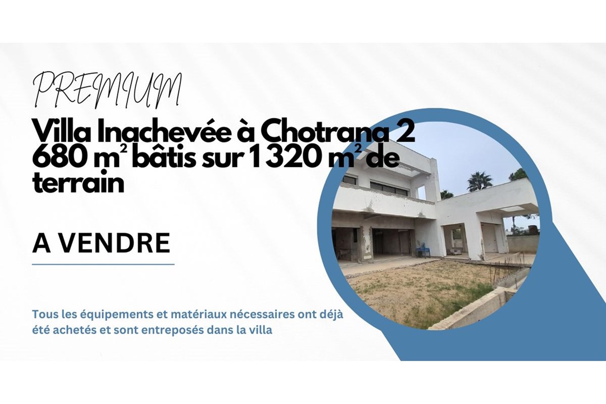A vendre Superbe Villa à Chotrana 2