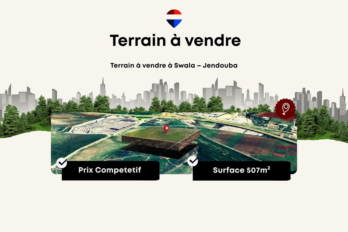 Terrain à vendre à Swala – Jendouba 507 m²