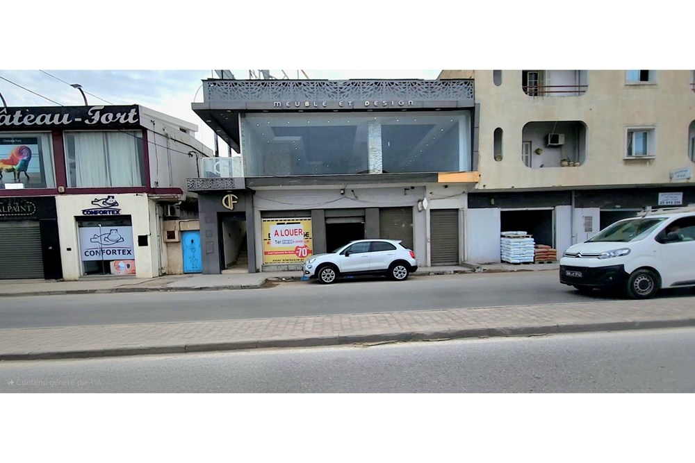 SHOWROOM 280 m2 AV DE l'UMA SOUKRA