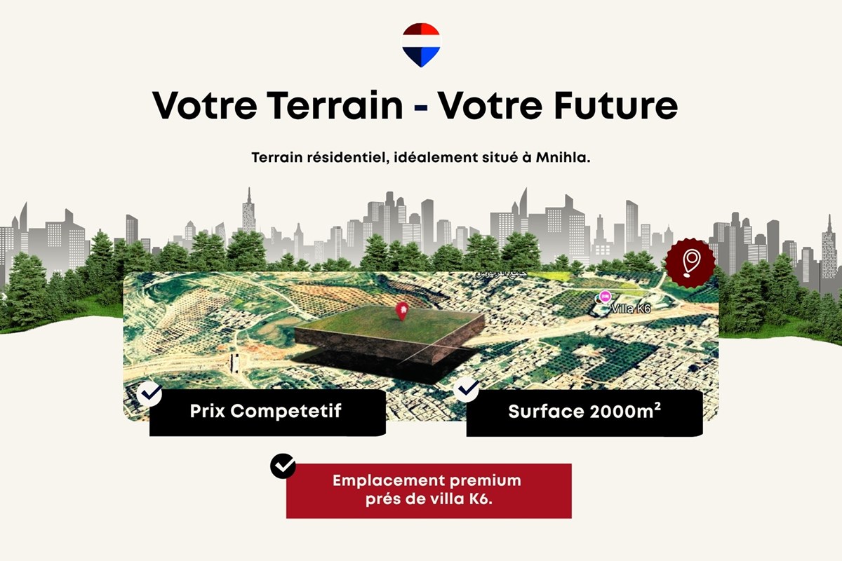 Terrain de Rêve à Mnihla: Vue Imprenable 2000 m²