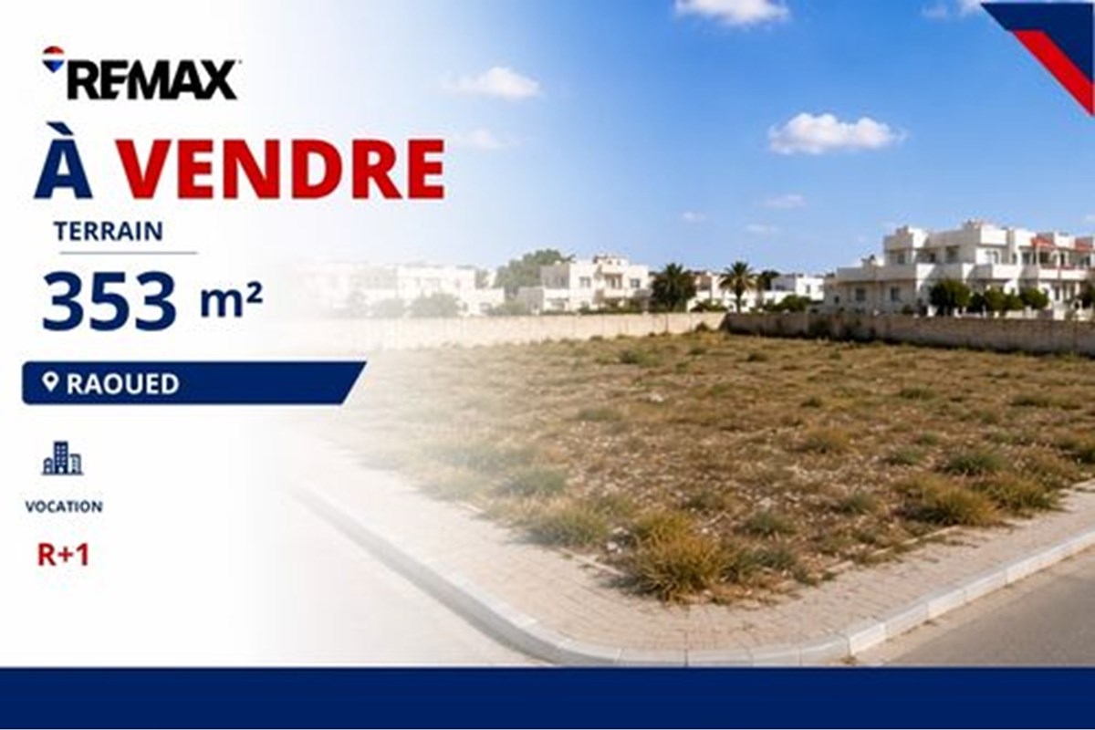 À Vendre – Terrain 353 m² à Raoued, Cité des Juges