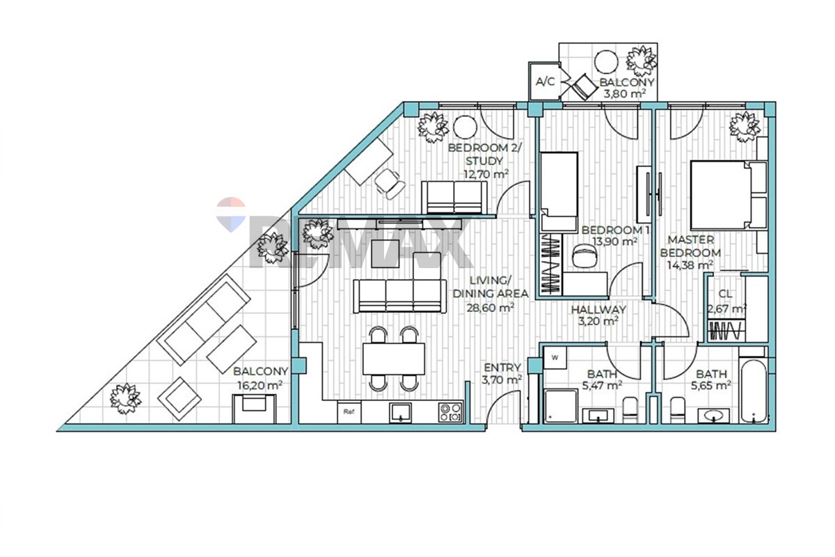 3-Bedroom Apartment for Sale with a Spacious Terrace