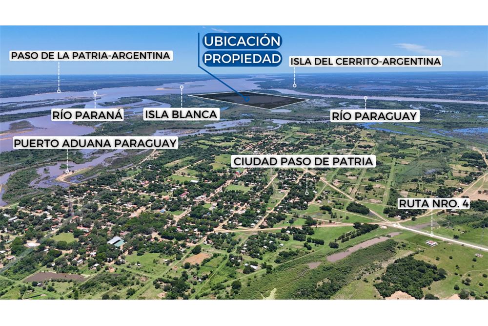 Gran campo de 500 Hectáreas a la venta con 1.700 metros sobre el Río Paraná y a metros del Río Paraguay, ubicado a 5 km  — foto 3