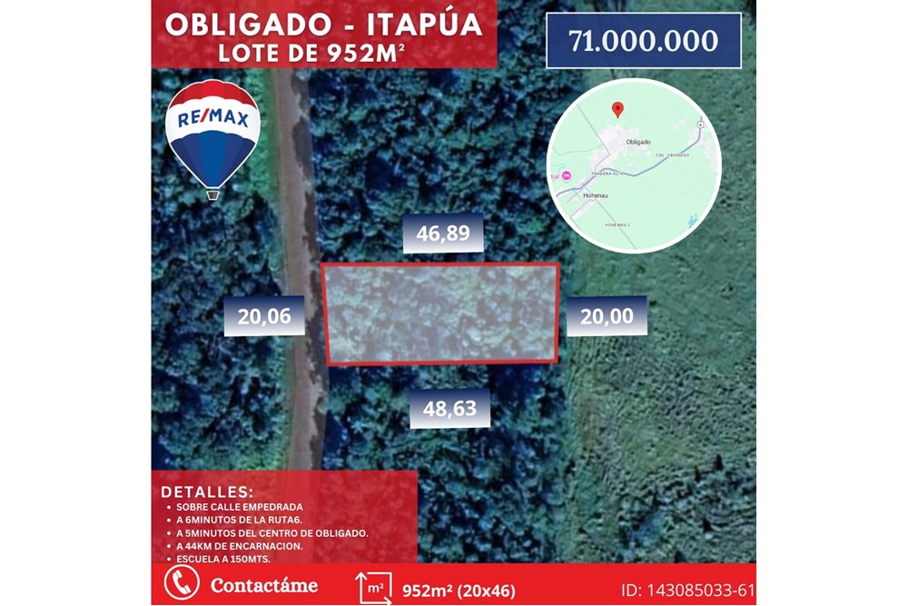 Terreno en venta en Obligado — foto 2