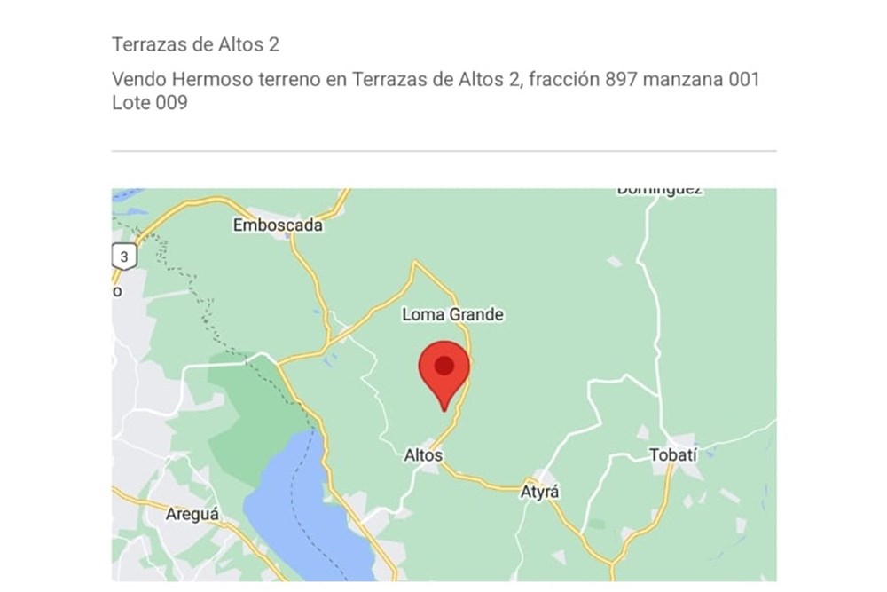 Terreno en venta en Paso Itape, Altos — foto 2