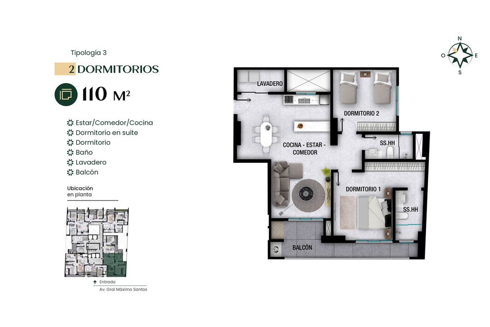 Departamento en venta en Las Mercedes, Asunción — foto 2