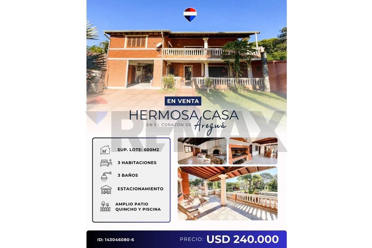 Casa — 3 dorm. — Aregua — 1/5
