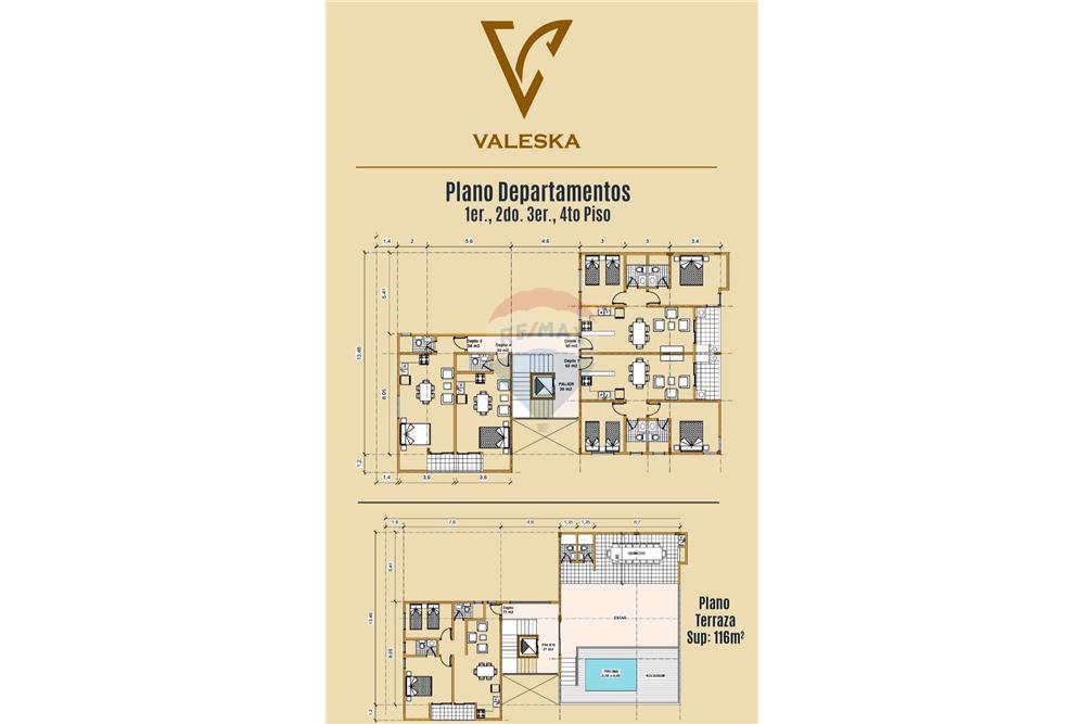 Departamento — 2 dorm. — Encarnación — 5/5