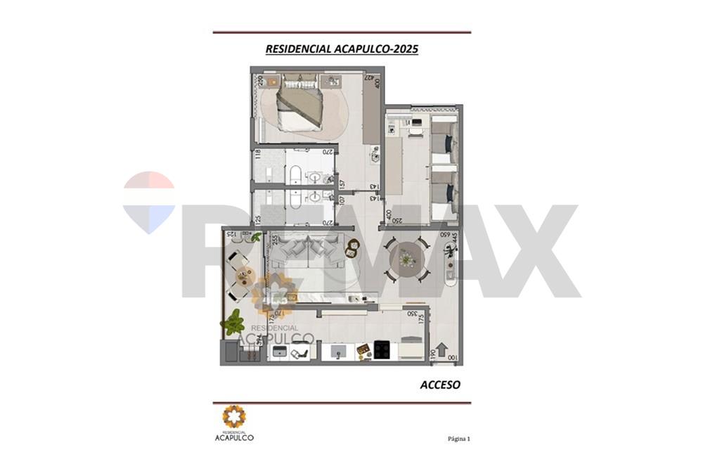 Departamento — 2 dorm. — Pablo Rojas — 4/5