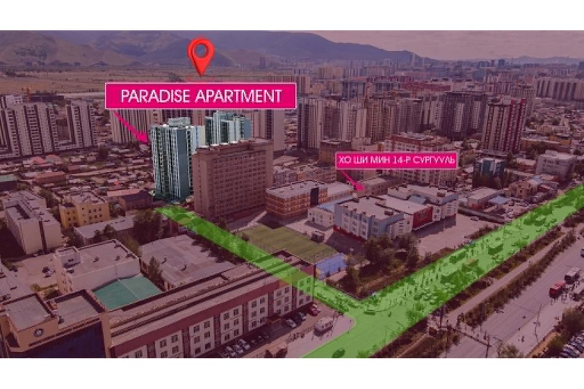 Paradise apartment -төсөлд 2 өрөө байр худалдана