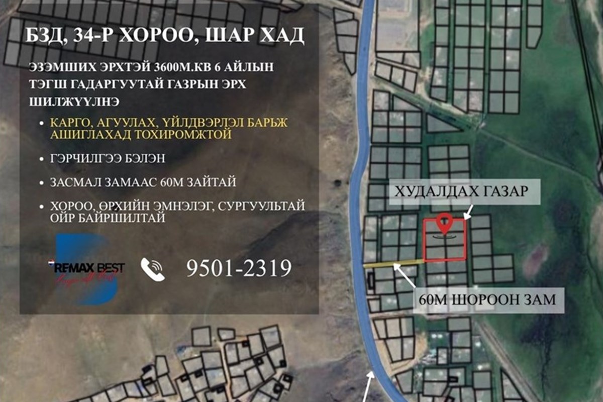 3600мкв газар зарна