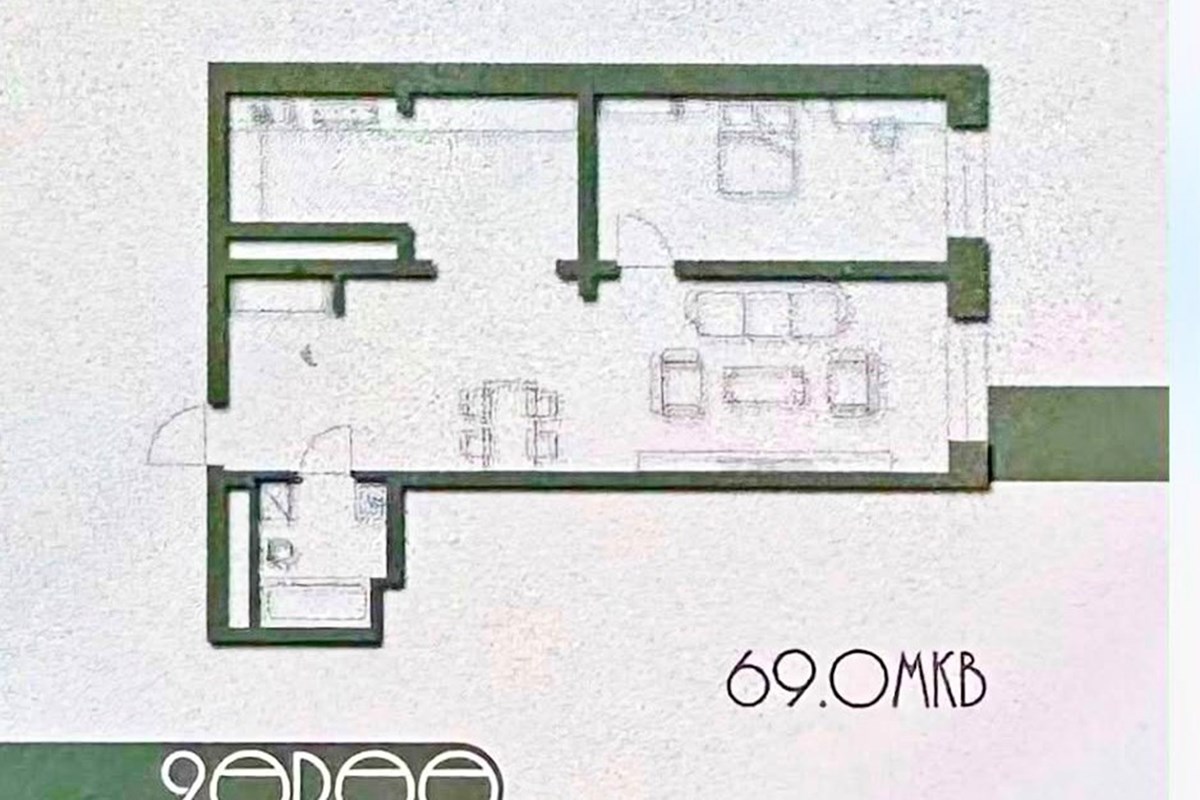 ХУД,17 хороо,King tower 5-р ээлжинд 69мкв 2 өрөө — 4