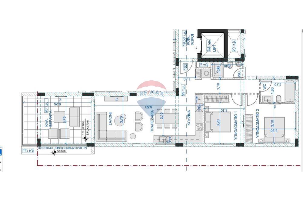 3 Bedroom Apartment in Aradippou – pohled 4