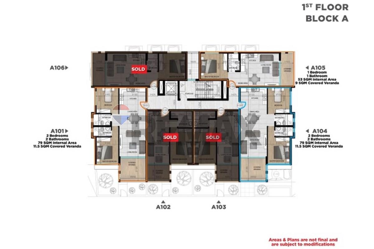Residential - Penthouse - Kiti, Larnaca - CY - BLOCK A - FIRST FLOOR PLAN.jpg - 480091034-229