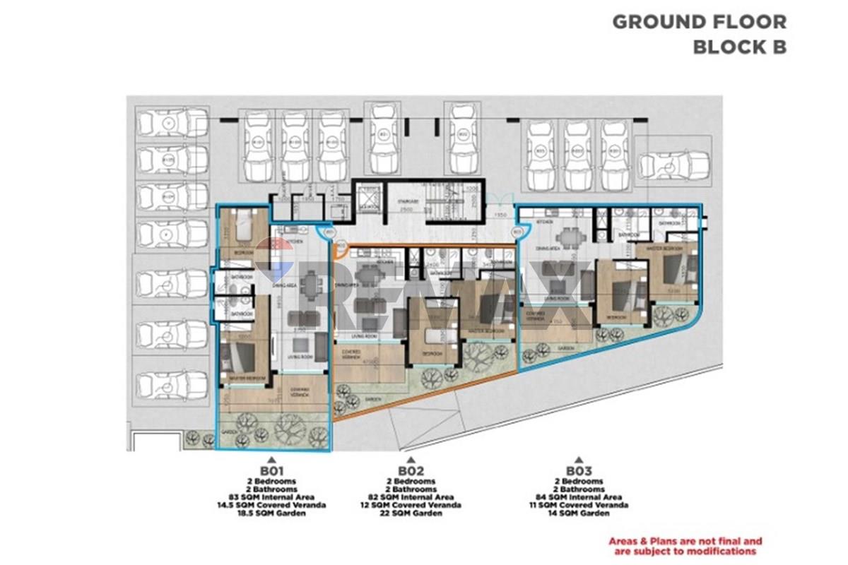 Residential - Penthouse - Kiti, Larnaca - CY - BLOCK B - GROUND FLOOR PLAN.jpg - 480091034-235