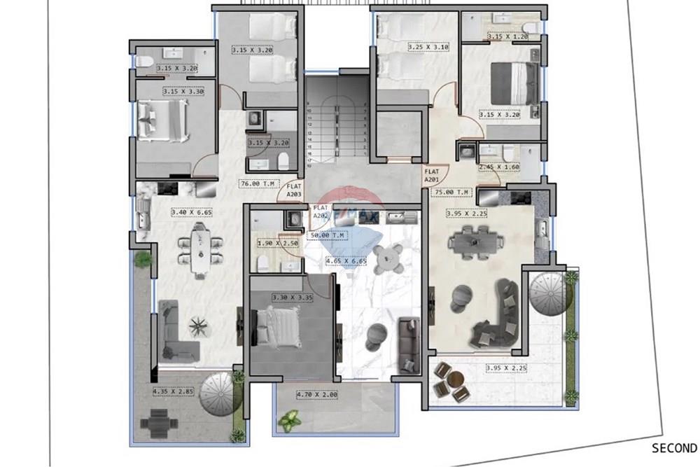 2 Bedroom Penthouse in Central Aradippou - Bild 5