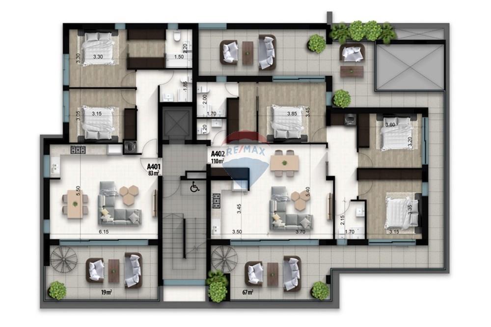 Modern 3 Bed Penthouse in Faneromeni ,Larnaca - Ansicht 3