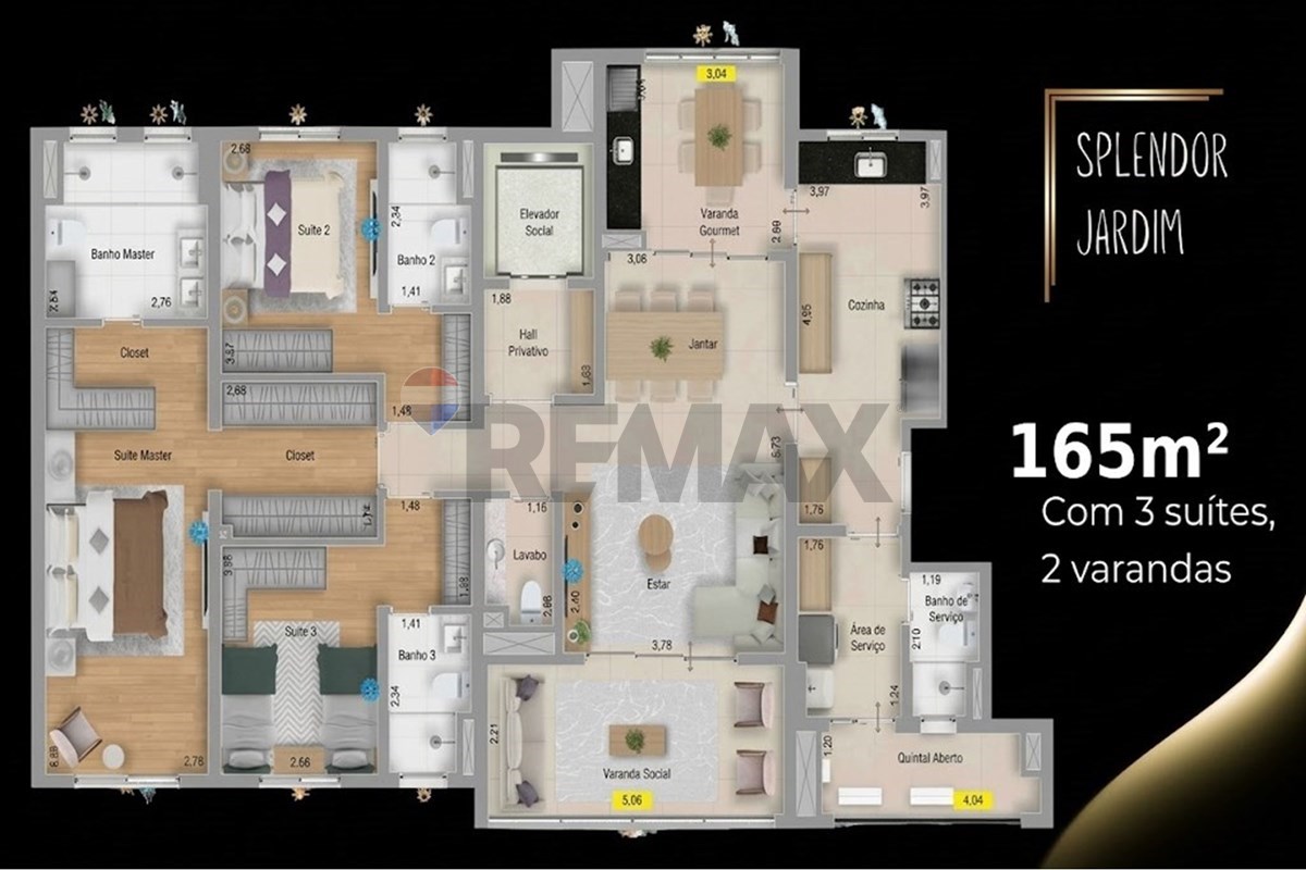  - Lançamento Apartamento Clube 165m2 no Bairro Jardim